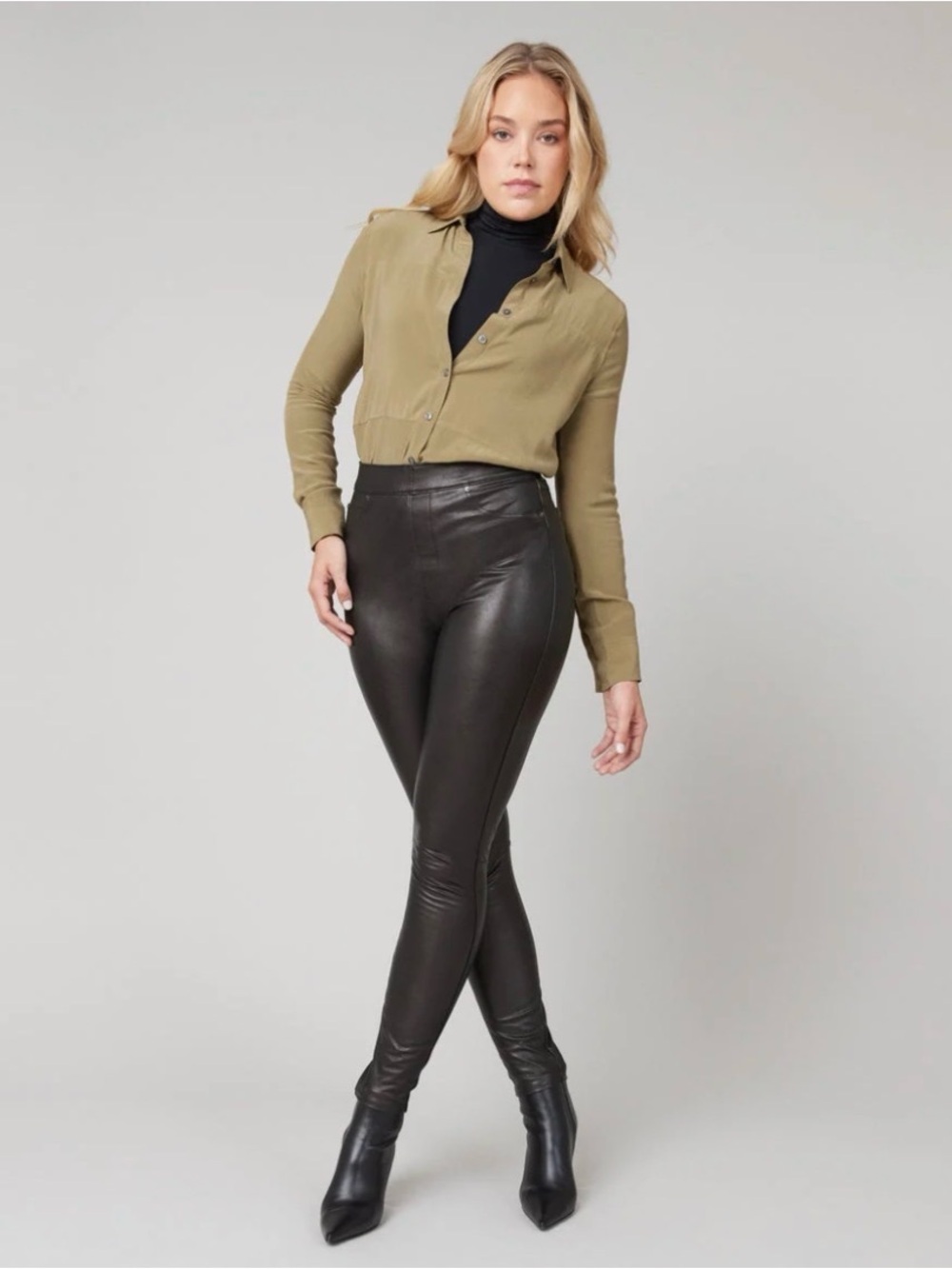 Spanx Leather-Like Ankle Skinny Pant